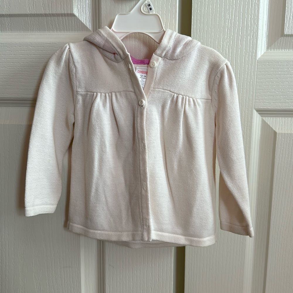 Pre- owned hooded sweater with ears - 12-18 months